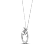 Thumbnail Image 1 of Mother & Child Necklace 10K White Gold 18"