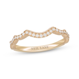 Neil Lane Diamond Scalloped Wedding Band 1/4 ct tw 14K Yellow Gold