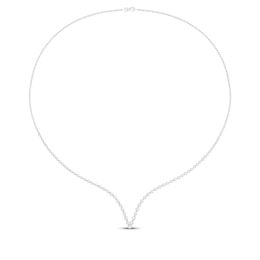 KAY Lab-Grown Diamonds Chevron Riviera Necklace 3 ct tw 14K White Gold 17"