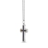 Thumbnail Image 2 of Men's Tiger's Eye Cross Necklace Stainless Steel 24"