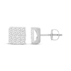 Thumbnail Image 0 of Men's Multi-Diamond Square Stud Earrings 1/4 ct tw 10K White Gold