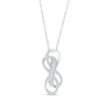 Thumbnail Image 1 of Diamond Double Infinity Necklace 1/5 ct tw Sterling Silver 18"