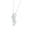 Thumbnail Image 2 of Diamond Double Infinity Necklace 1/5 ct tw Sterling Silver 18"