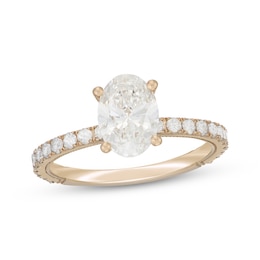 Neil Lane Artistry Oval-Cut Lab-Created Diamond Engagement Ring 2 ct tw 14K Yellow Gold