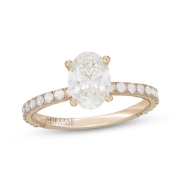 Neil Lane Artistry Oval-Cut Lab-Grown Diamond Engagement Ring 2 ct tw 14K Yellow Gold