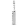 Thumbnail Image 2 of Diamond "V" Necklace 1/10 ct tw Sterling Silver 18"