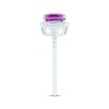 Thumbnail Image 2 of Cushion-Cut Amethyst & Diamond Halo Ring 1/10 ct tw 14K White Gold
