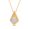Thumbnail Image 1 of Round-Cut Diamond Solitaire Kite Frame Necklace 1/4 ct tw 14K Yellow Gold (I/I3)  18"