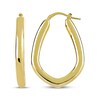 Thumbnail Image 3 of Puff Teardrop Hoop Earrings 14K Yellow Gold 30mm