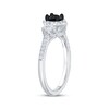 Thumbnail Image 2 of Adore Round-Cut Black & White Diamond Three-Stone Engagement Ring 1 ct tw 14K White Gold