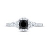 Thumbnail Image 3 of Adore Round-Cut Black & White Diamond Three-Stone Engagement Ring 1 ct tw 14K White Gold