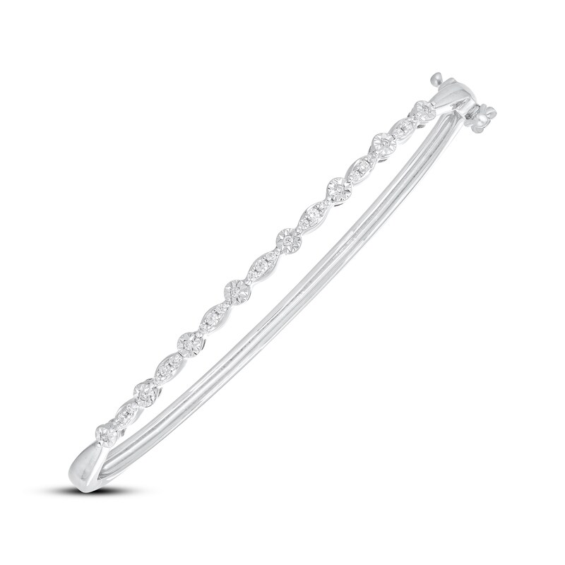 Main Image 2 of Diamond Bangle Bracelet 1/5 ct tw Sterling Silver