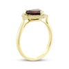 Thumbnail Image 2 of Heart-Shaped Garnet & Diamond Ring 1/10 ct tw 10K Yellow Gold