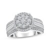 Thumbnail Image 1 of Adore Multi-Diamond Halo Engagement Ring 1 ct tw 10K White Gold