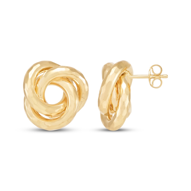 Main Image 3 of Love Knot Stud Earrings 10K Yellow Gold