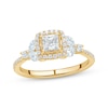 Thumbnail Image 1 of Adore Princess-Cut Diamond Halo Engagement Ring 1 ct tw 14K Yellow Gold