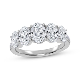 KAY Lab-Grown Diamonds Oval-Cut Graduating Ring 2 ct tw 14K White Gold