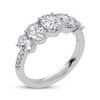Thumbnail Image 2 of KAY Lab-Grown Diamonds Oval-Cut Graduating Ring 2 ct tw 14K White Gold