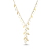 Thumbnail Image 1 of Leaves Y-Drop Necklace 18K Yellow Gold-Plated Sterling Silver 18"
