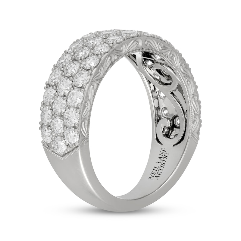 Main Image 2 of Neil Lane Artistry Heritage Lab-Grown Diamond Three-Row Anniversary Ring 1-1/2 ct tw Platinum