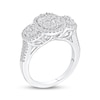 Thumbnail Image 2 of Adore Multi-Diamond Oval Halo Engagement Ring 7/8 ct tw 10K White Gold