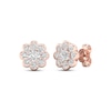 Thumbnail Image 1 of KAY Lab-Grown Diamonds Multi-Stone Flower Stud Earrings 1 ct tw 10K Rose Gold