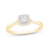 Thumbnail Image 1 of KAY Lab-Grown Diamonds Cushion Halo Promise Ring 1/6 ct tw 10K Yellow Gold
