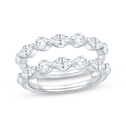 Adore Lab-Grown Diamonds Marquise & Round-Cut Enhancer Ring 1-1/2 ct tw 14K White Gold