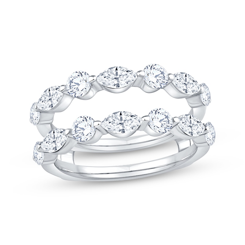 Main Image 1 of Adore Lab-Grown Diamonds Marquise & Round-Cut Enhancer Ring 1-1/2 ct tw 14K White Gold
