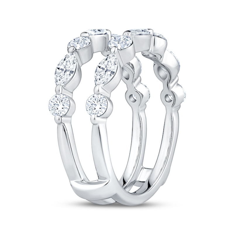 Main Image 2 of Adore Lab-Grown Diamonds Marquise & Round-Cut Enhancer Ring 1-1/2 ct tw 14K White Gold