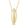 Thumbnail Image 1 of Diamond Curve Necklace 1/10 ct tw 10K Yellow Gold 18"