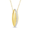 Thumbnail Image 2 of Diamond Curve Necklace 1/10 ct tw 10K Yellow Gold 18"