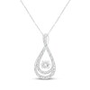 Thumbnail Image 1 of Unstoppable Love Diamond Infinity Twist Necklace 1/2 ct tw 10K White Gold 18"