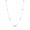 Thumbnail Image 1 of Cultured Pearl & Paperclip Chain Necklace Sterling Silver 18"