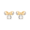 Thumbnail Image 2 of Diamond Bow Stud Earrings 1/20 ct tw 14K Yellow Gold