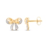 Thumbnail Image 3 of Diamond Bow Stud Earrings 1/20 ct tw 14K Yellow Gold