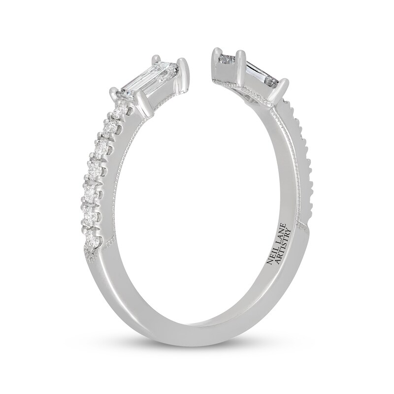 Main Image 2 of Neil Lane Artistry Baguette-Cut Lab-Grown Diamond Cuff Wedding Band 1/2 ct tw 14K White Gold