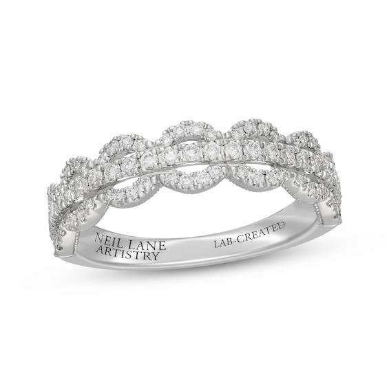 Neil Lane Artistry Heritage Lab-Grown Diamond Wedding Band 1/2 ct tw 14K White Gold