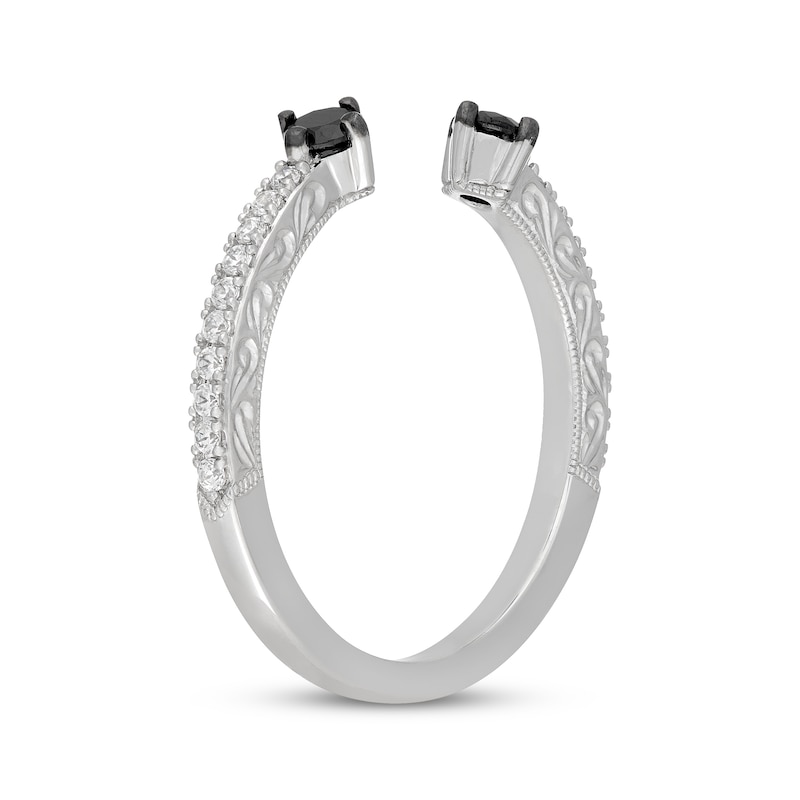 Main Image 2 of Neil Lane Black & White Diamond Open-Shank Anniversary Ring 1/3 ct tw 14K White Gold