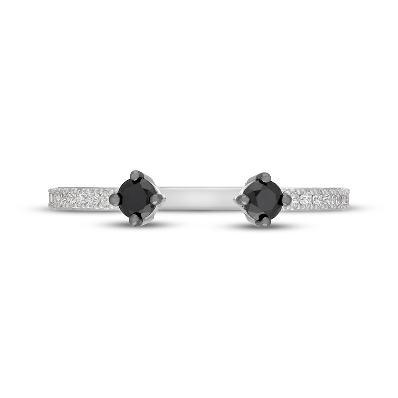 Main Image 3 of Neil Lane Black & White Diamond Open-Shank Anniversary Ring 1/3 ct tw 14K White Gold