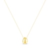 Thumbnail Image 1 of Oval-Shaped Pendant Drop Necklace 24K Yellow Gold Vermeil Sterling Silver 18"