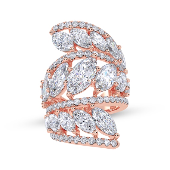 KAY Lab-Grown Diamonds Marquise & Round-Cut Fashion Ring 10 ct tw 14K Rose Gold