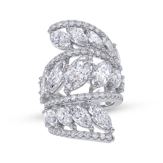 KAY Lab-Grown Diamonds Marquise & Round-Cut Fashion Ring 10 ct tw 14K White Gold