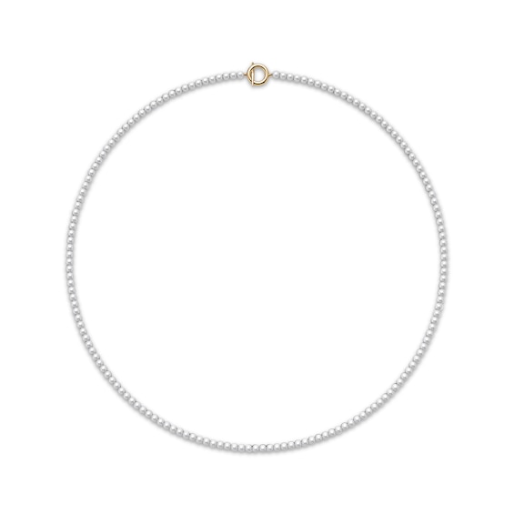 Cultured Pearl Strand Necklace 24K Yellow Gold Vermeil Sterling Silver 18"