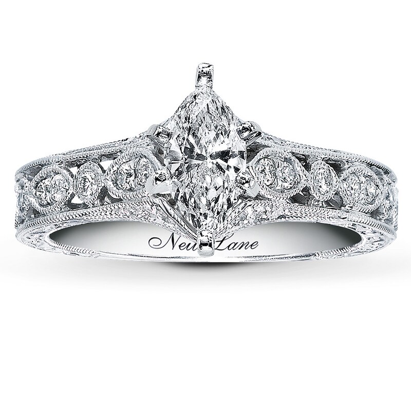Main Image 6 of Neil Lane Ring Setting 1/4 ct tw Diamonds 14K White Gold