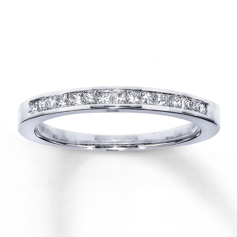 Main Image 1 of Diamond Wedding Band 1/5 ct tw Princess-cut 14K White Gold