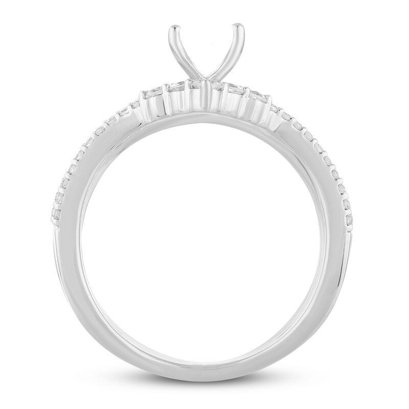 Diamond Engagement Ring Setting 5/8 ct tw 14K White Gold