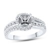 Diamond Engagment Ring Setting 3/4 ct tw Round-cut 14K White Gold