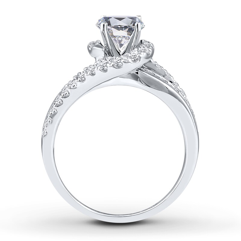 Diamond Engagment Ring Setting 3/4 ct tw Round-cut 14K White Gold