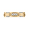 Thumbnail Image 3 of Adore Men's Square & Round-Cut Diamond Wedding Band 1/5 ct tw 10K Yellow Gold